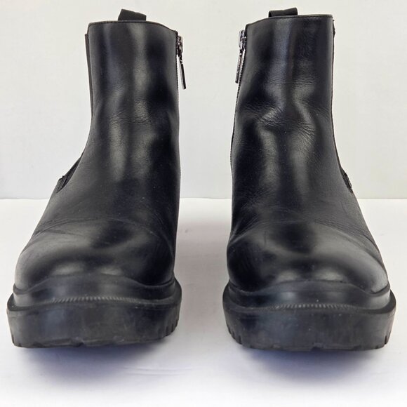 Blondo Waterproof Lug Sole Black Leather Chelsea Boots Size 9.5 - Picture 6 of 13